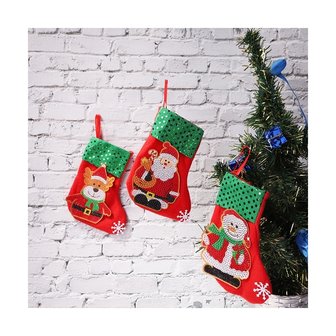 Diamond Painting Christmas socks set 01 (3 pieces)