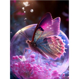 DAZZLING LILAC BUTTERFLY Diamond Painting Kit