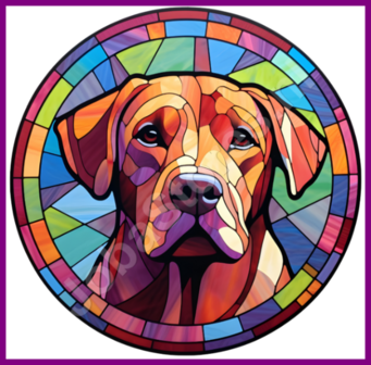 Diamond Painting Glas in lood Hond - Labrador Retriever