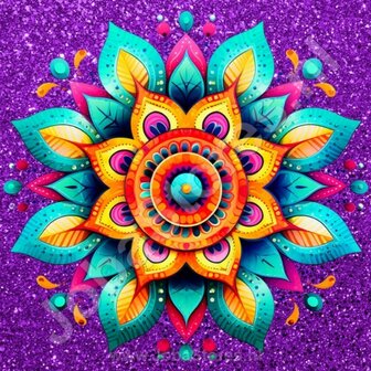 Diamond Painting Mandala Paars