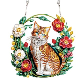 Diamond Painting Hanging Ornament Cat 01