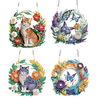 Diamond Painting Hanging Ornament Cat 02