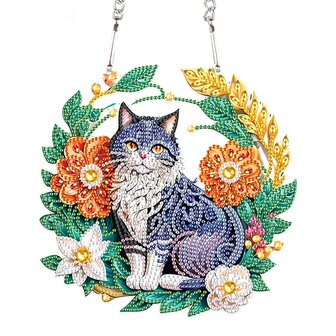 Diamond Painting Hanging Ornament Cat 02