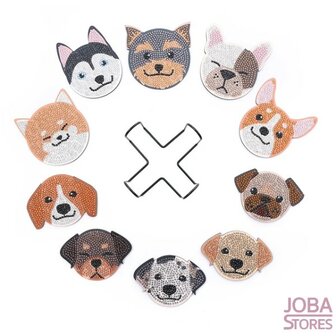 Diamond Painting Coasters 09 Dogs (10 pieces)