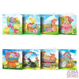 Diamond Painting Card Set Easter 05 (8 pieces)