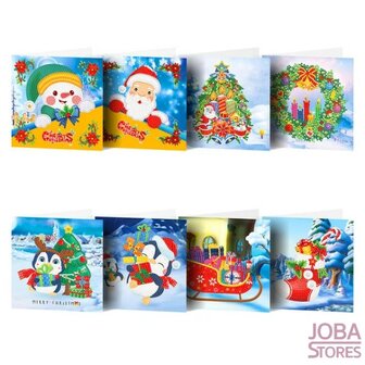 Diamond Painting Christmas Cards set 10 (8 pieces)