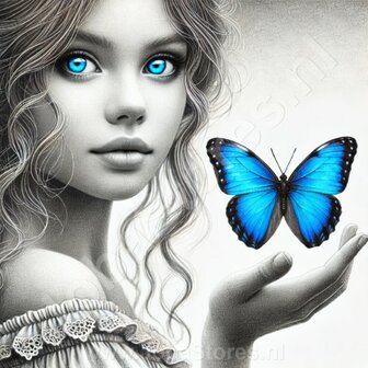 Diamond Painting Girl with Butterfly