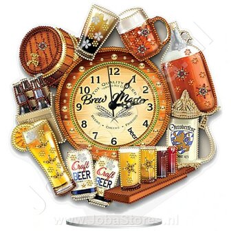 Diamond Painting Clock Beer