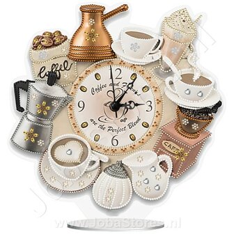 Diamond Painting Clock Coffee