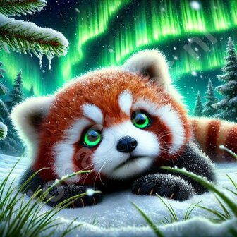 Diamond Painting Red panda by Northern Lights