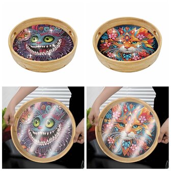 Diamond Painting Wooden Tray Round TP022-2 (25cm)