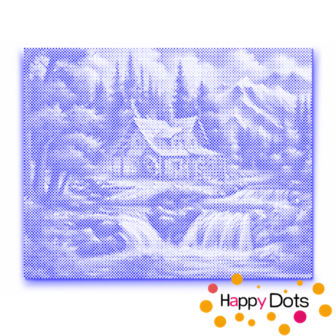 HappyDots DOT Painting Beekje 40x50cm - Stippelschilderij Blauw