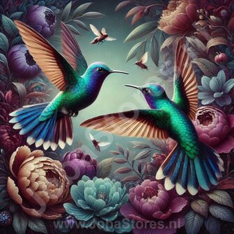 Diamond Painting Two Hummingbirds