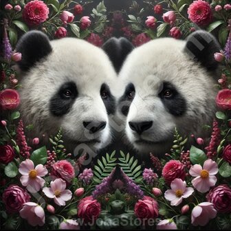 Diamond Painting Two Pandas