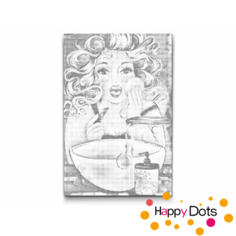 HappyDots DOT Painting Dikke Dames 09 - Make-up 40x50cm - Stippelschilderij