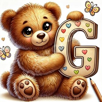 Diamond Painting Bear Letter G 