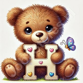 Diamond Painting Bear Letter H 