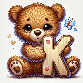 Diamond Painting Bear Letter K 