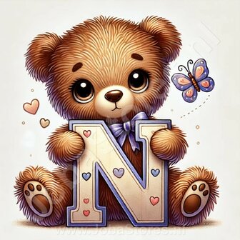 Diamond Painting Bear Letter N