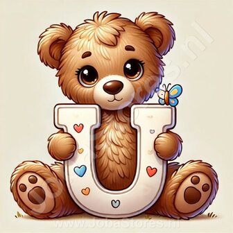 Diamond Painting Bear Letter U