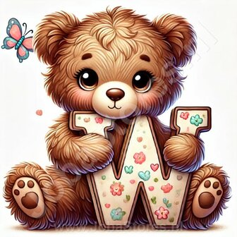 Diamond Painting Bear Letter W