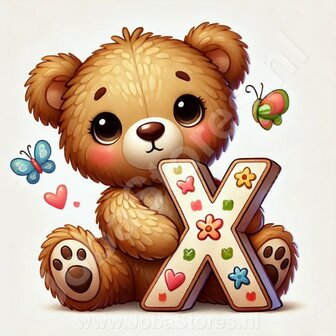 Diamond Painting Bear Letter X