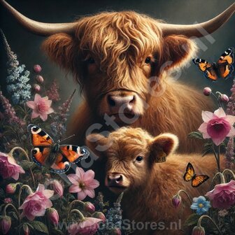 Diamond Painting Two Scottish Highlanders 02