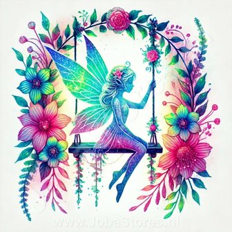 Diamond Painting Fairy on Swing