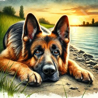 Diamond Painting German Shepherd