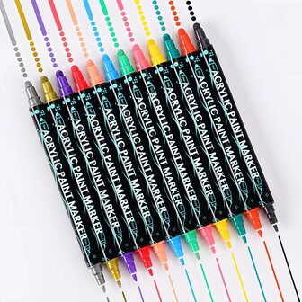 DOT Painting Acrylic Marker Set 12 Pieces