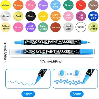 DOT Painting Acrylic Marker Set 24 Pieces