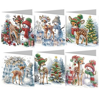 Diamond Painting Christmas Cards Set 13 (6 pieces)