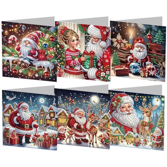 Diamond Painting Christmas Cards Set 15 (6 pieces)