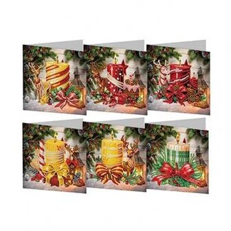 Diamond Painting Christmas Cards Set 18 (6 pieces)