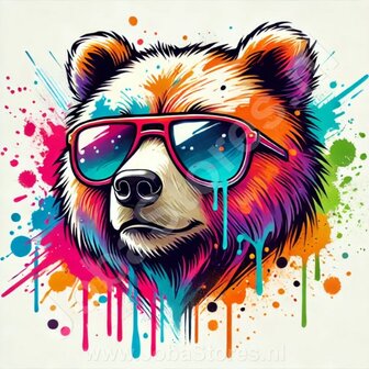 Diamond Painting Bear with Sunglasses