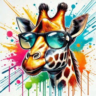 Diamond Painting Giraffe with Sunglasses