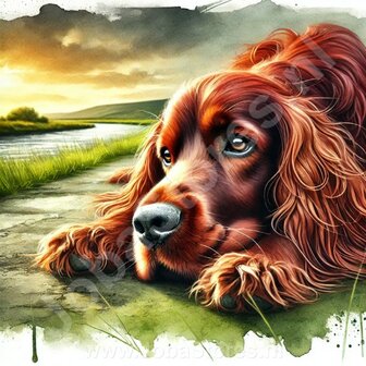 Diamond Painting Irish Setter