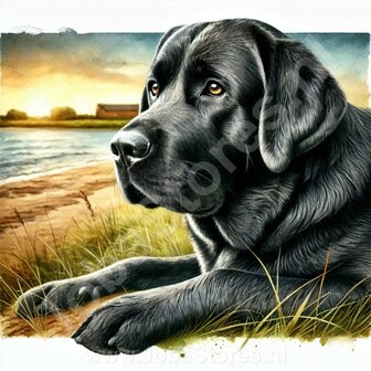 Diamond Painting Black Labrador