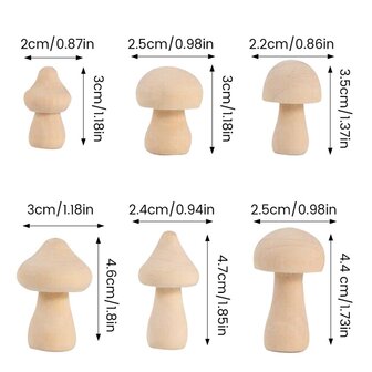 Peg Dolls Mushrooms 30 pieces