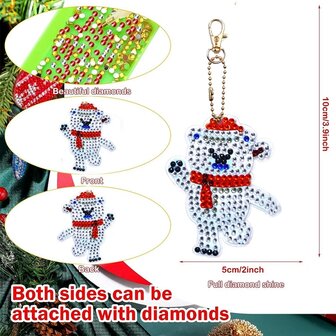 Diamond Painting Keychain Set Christmas YSK162 (12 pieces)