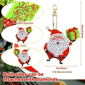 Diamond Painting Keychain Set Christmas YSK163 (12 pieces)