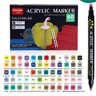 Acrylic markers with rounded and thin points (24, 36, 60 or 84 pieces)