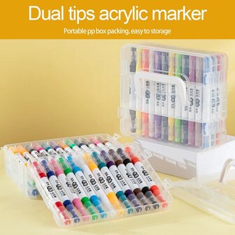 Acrylic markers in case (12, 36 or 48 pieces)