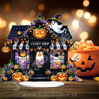 Diamond Painting Standing Halloween Ornament Candy Shop (20cm)