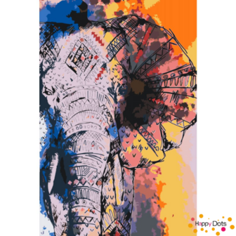 Painting by numbers Elephant 40x60cm (HappyDots)