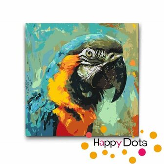 Painting by numbers Portrait Parrot 50x50cm (HappyDots)