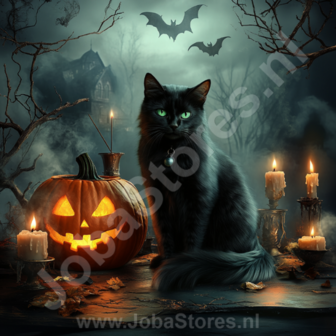 Diamond Painting Halloween cat 02