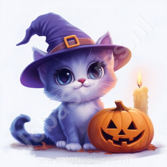 Diamond Painting Halloween cat 09