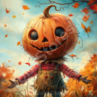 Diamond Painting Halloween scarecrow 03