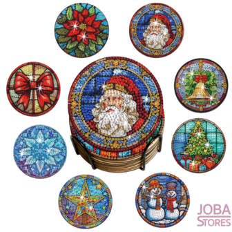 Diamond Painting Coasters AA1583 - Christmas (8 pieces)